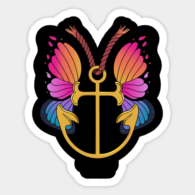 Anchorfly Sticker by bamcatart